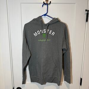 Vintage Y2k Monster Energy Drink Pullover Hoodie. Casual, Preppy, Big Logo, S